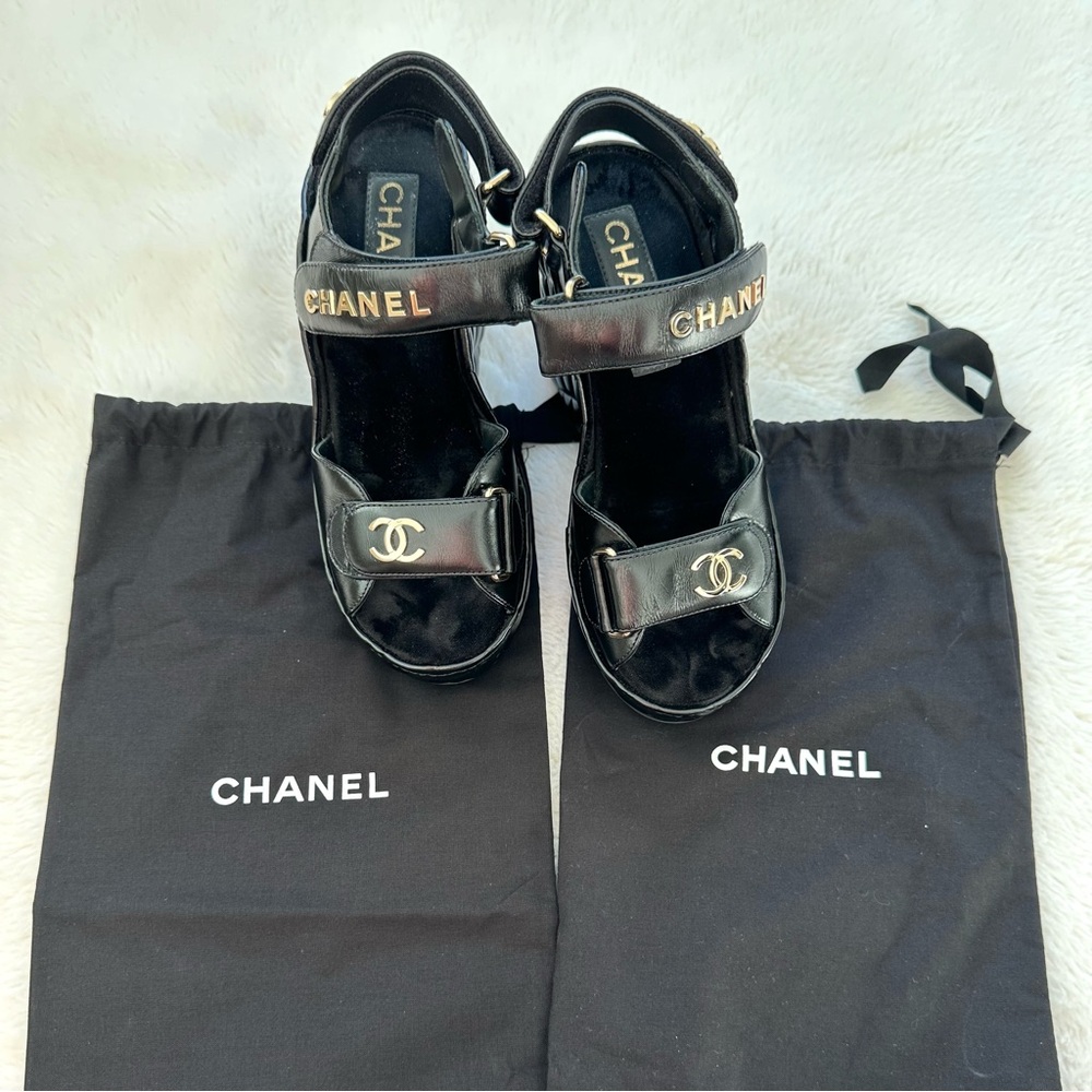 CHANEL women platform sandals size 35 EU Authentic Retail 2200$ - Picture 13 of 13